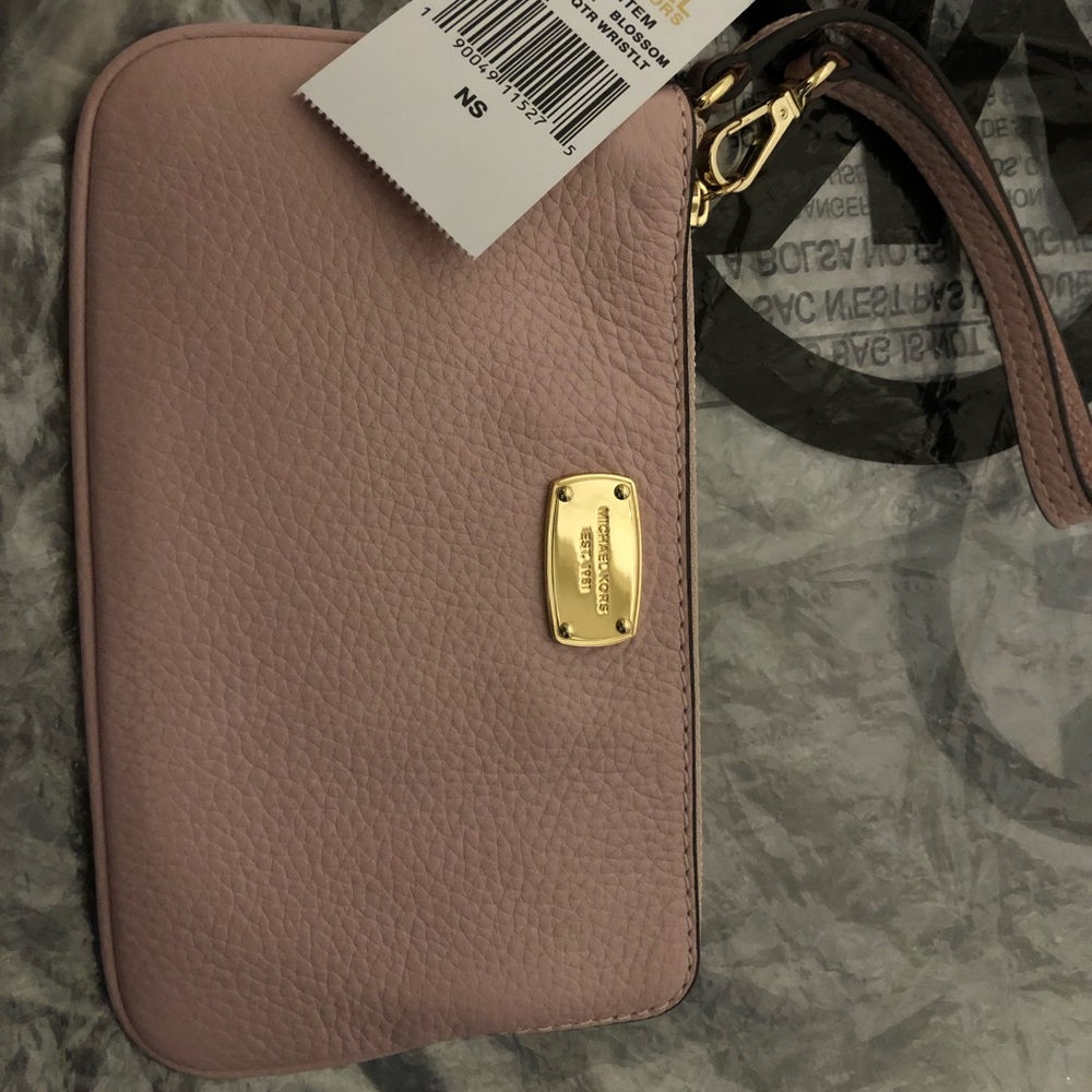 MK pink wristlet
